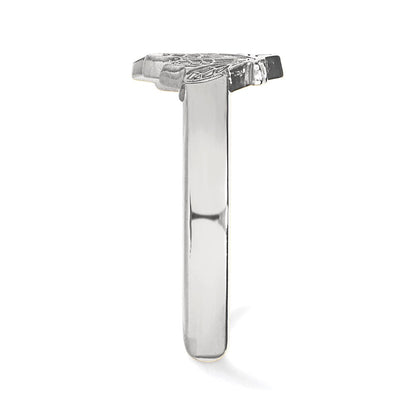 Sterlingsilber Rhodiniert Nhl Logoart Chicago Blackhawks Zehenring