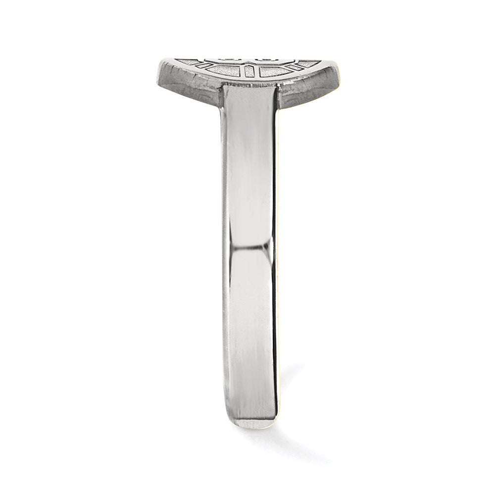 Sterlingsilber Rhodiniert Nhl Logoart Boston Bruins Zehenring