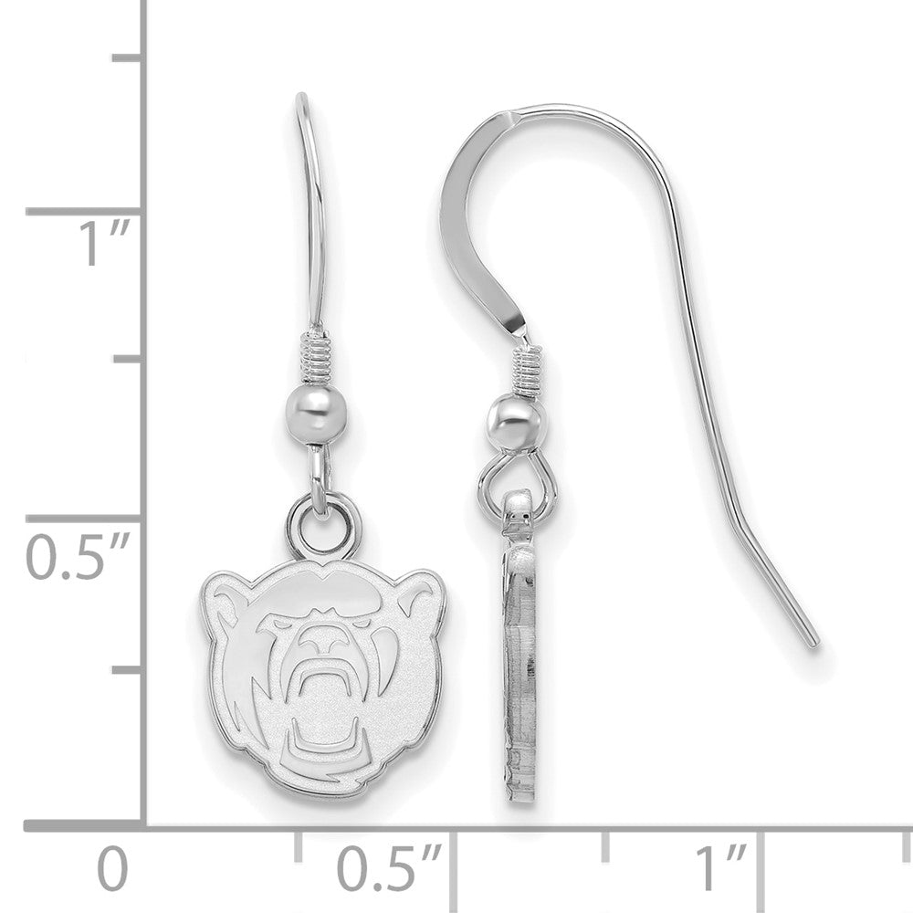 Sterlingsilber Rhodiniert Logoart Baylor University Extra Klein Hängend Draht Ohrringe
