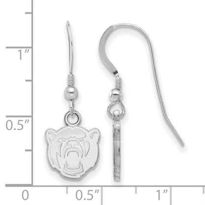 Sterlingsilber Rhodiniert Logoart Baylor University Extra Klein Hängend Draht Ohrringe