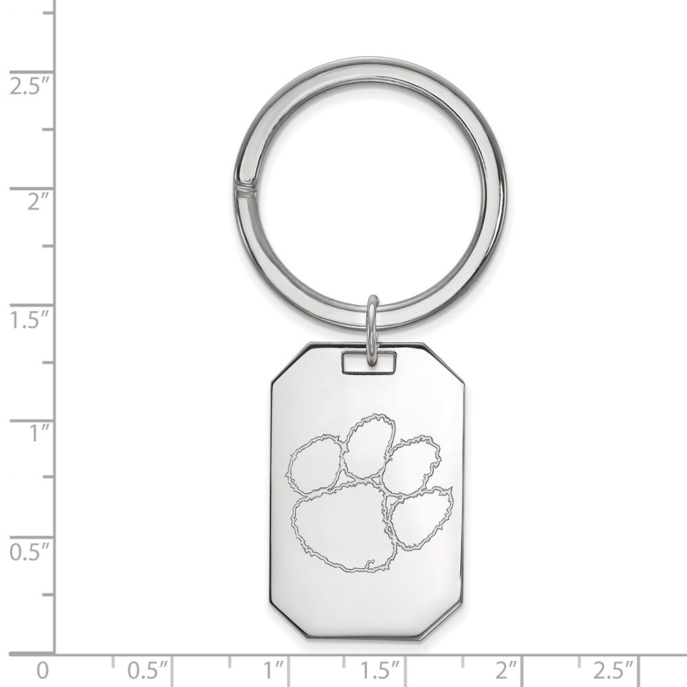 Sterlingsilber Rhodiniert Logoart Clemson University Key Ring