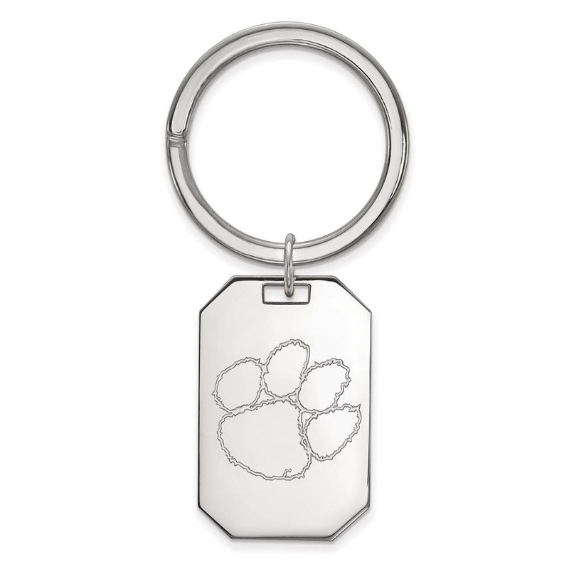 Sterlingsilber Rhodiniert Logoart Clemson University Key Ring