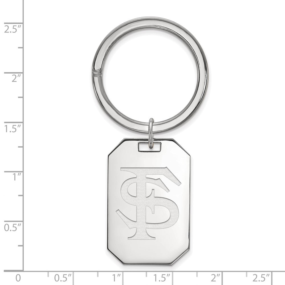Sterlingsilber Rhodiniert Logoart Florida State University F-s Key Ring