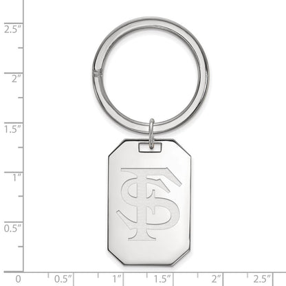 Sterlingsilber Rhodiniert Logoart Florida State University F-s Key Ring