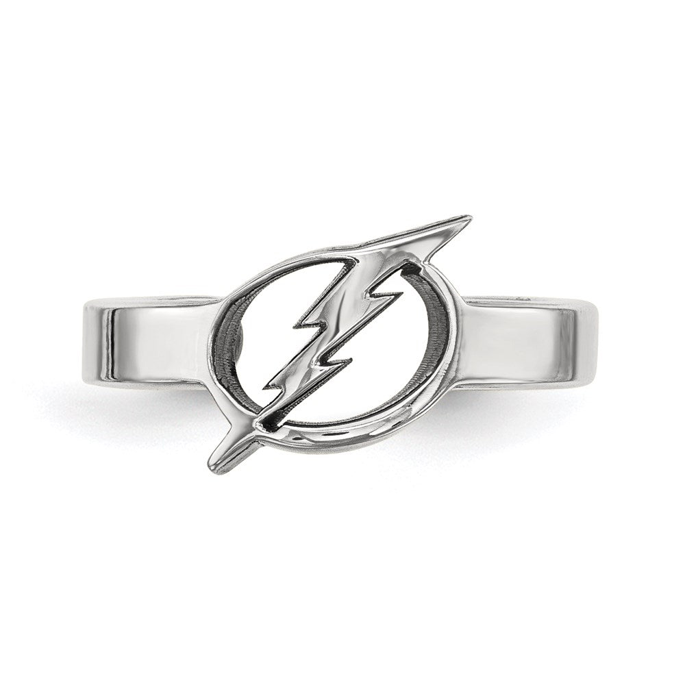 Sterlingsilber Rhodiniert Nhl Logoart Tampa Bay Blitz Zehenring