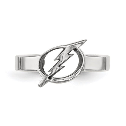 Sterlingsilber Rhodiniert Nhl Logoart Tampa Bay Blitz Zehenring