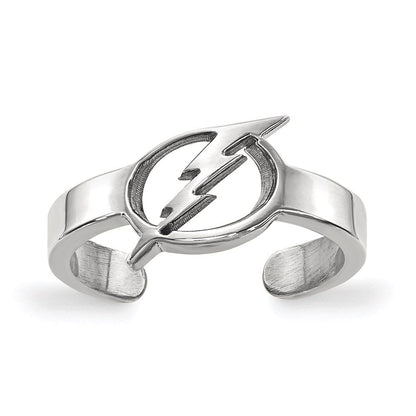 Sterlingsilber Rhodiniert Nhl Logoart Tampa Bay Blitz Zehenring