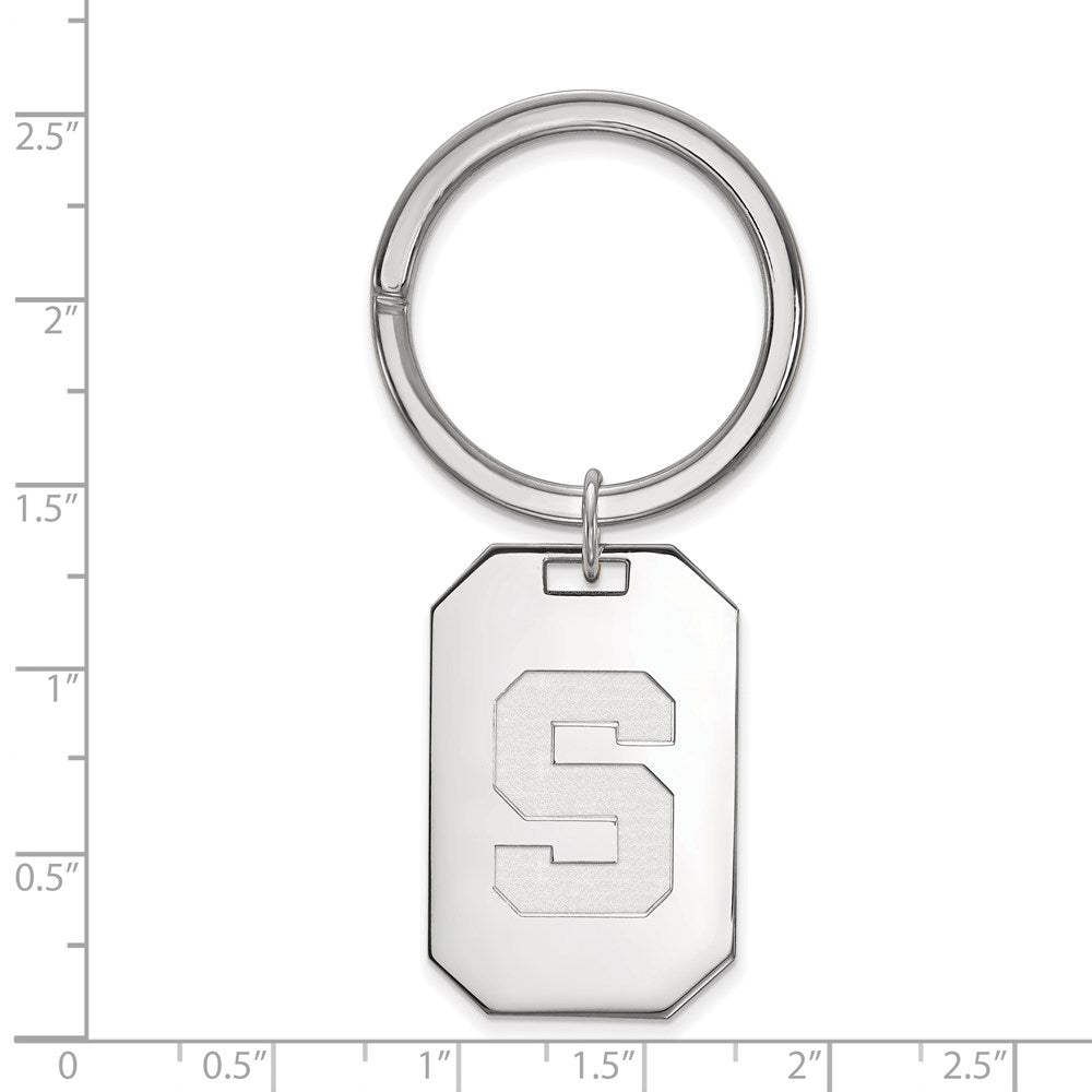 Sterlingsilber Rhodiniert Logoart Michigan State University Key Ring