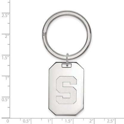 Sterlingsilber Rhodiniert Logoart Michigan State University Key Ring