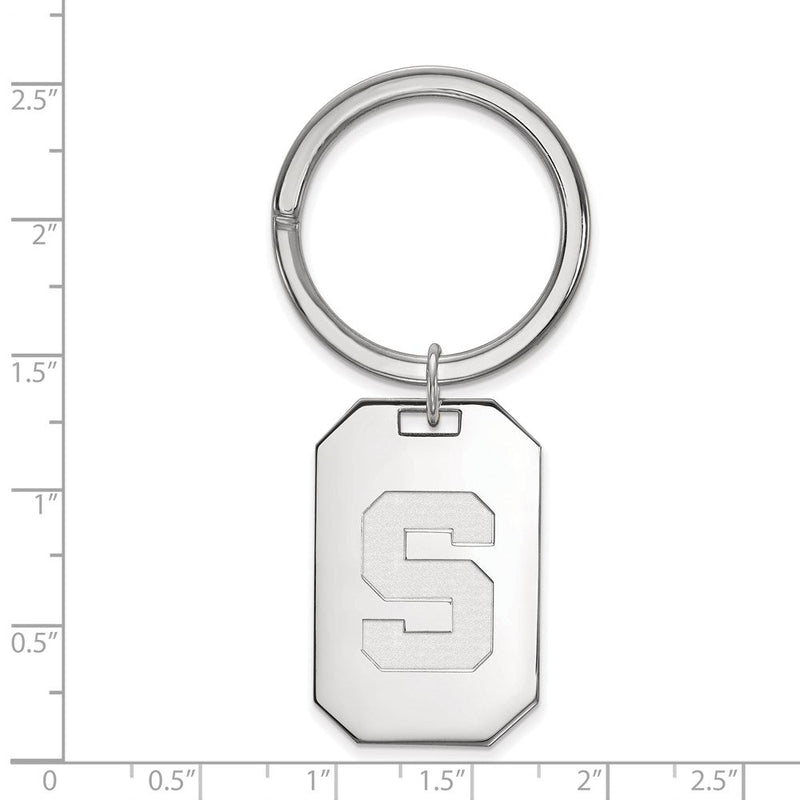 Sterlingsilber Rhodiniert Logoart Michigan State University Key Ring