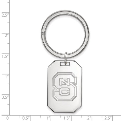 Sterlingsilber Rhodiniert Logoart North Carolina State University Key Ring