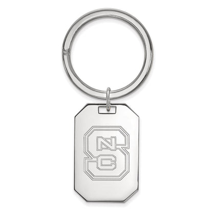 Sterlingsilber Rhodiniert Logoart North Carolina State University Key Ring