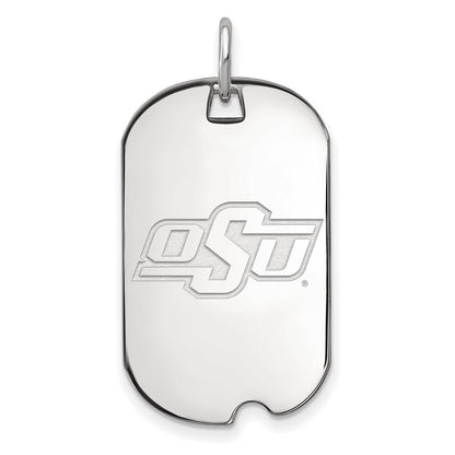 Sterlingsilber Rhodiniert Logoart Oklahoma State University O S U Klein Erkennungsmarke Anhänger