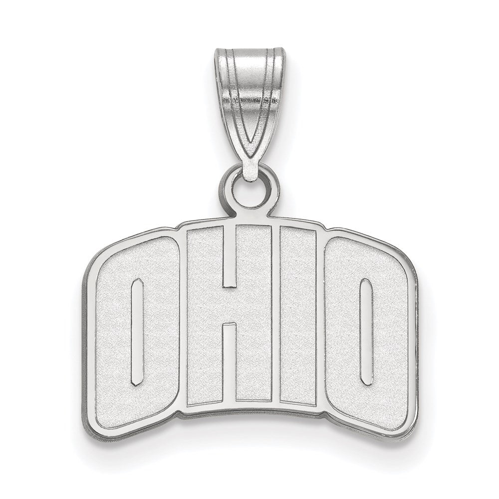 Sterlingsilber Rhodiniert Logoart Ohio University Klein Anhänger