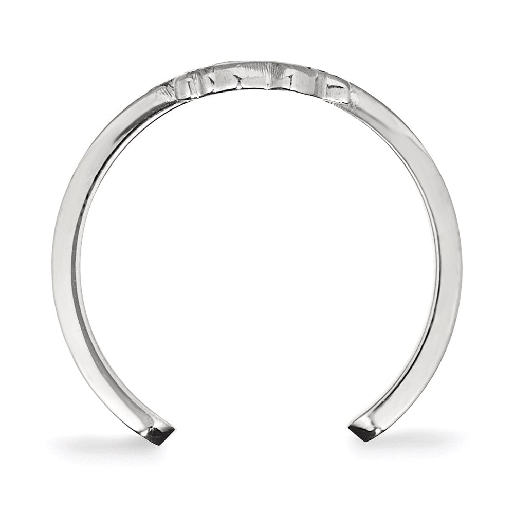 Sterlingsilber Rhodiniert Nhl Logoart Pittsburgh Penguins Zehenring