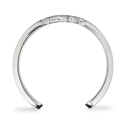 Sterlingsilber Rhodiniert Nhl Logoart Pittsburgh Penguins Zehenring