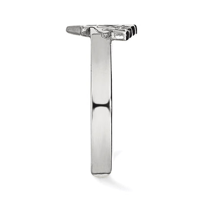 Sterlingsilber Rhodiniert Nhl Logoart Pittsburgh Penguins Zehenring