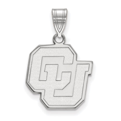Sterlingsilber Rhodiniert Logoart University Of Colorado C U Mittel Anhänger