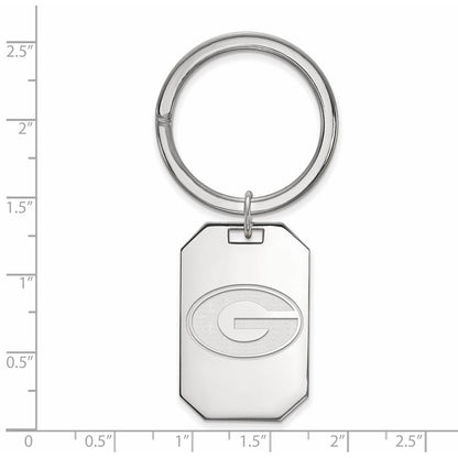 Sterlingsilber Rhodiniert Logoart University Of Georgia Key Ring