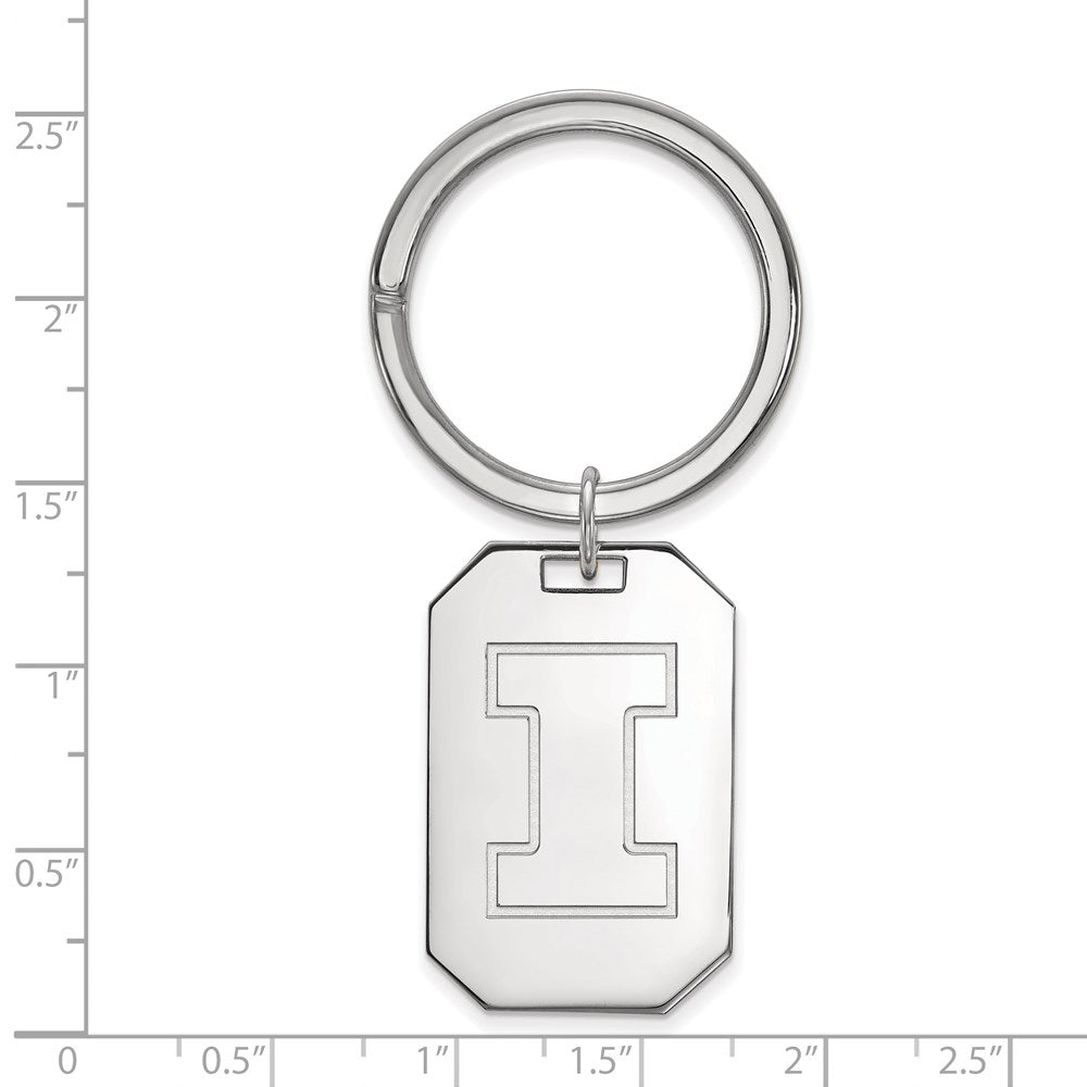 Sterlingsilber Rhodiniert Logoart University Of Illinois Key Ring