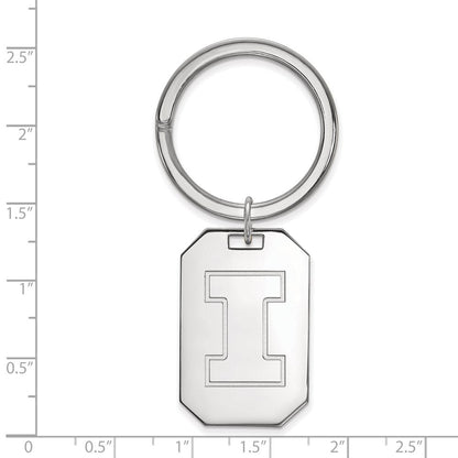 Sterlingsilber Rhodiniert Logoart University Of Illinois Key Ring