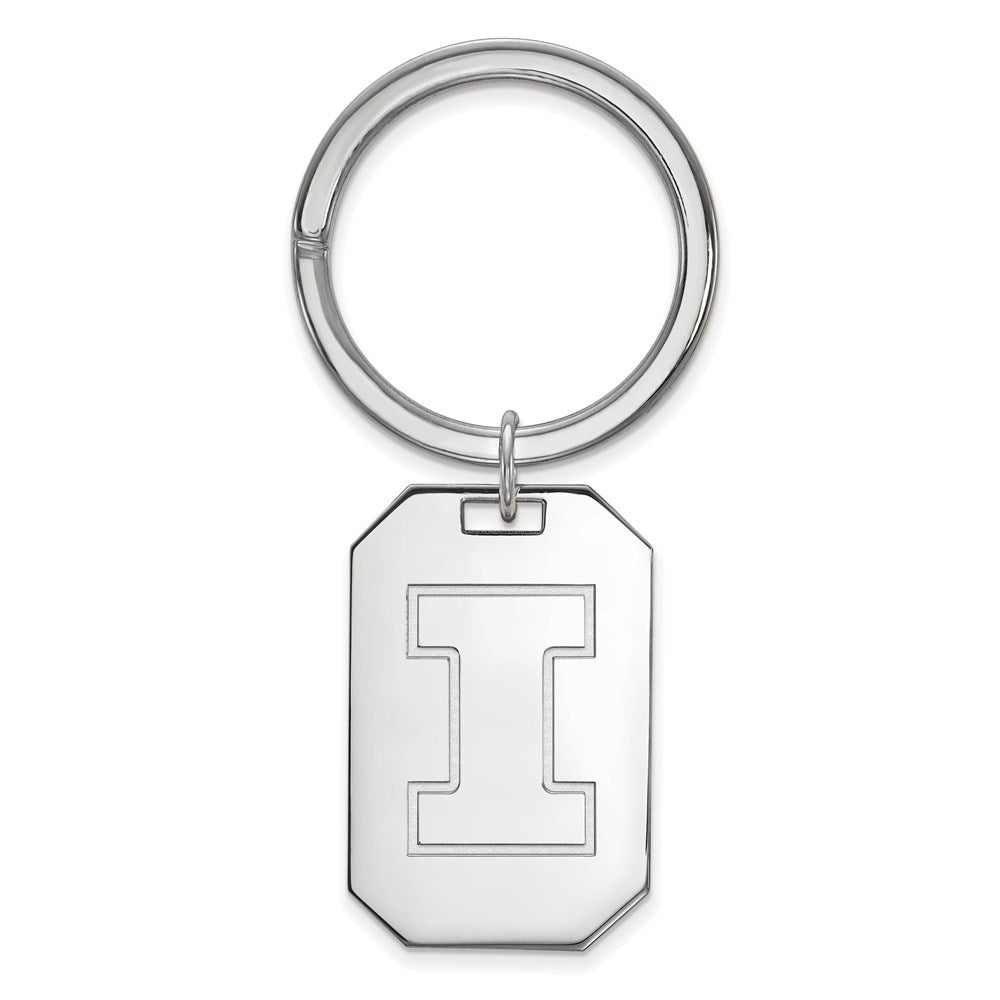 Sterlingsilber Rhodiniert Logoart University Of Illinois Key Ring