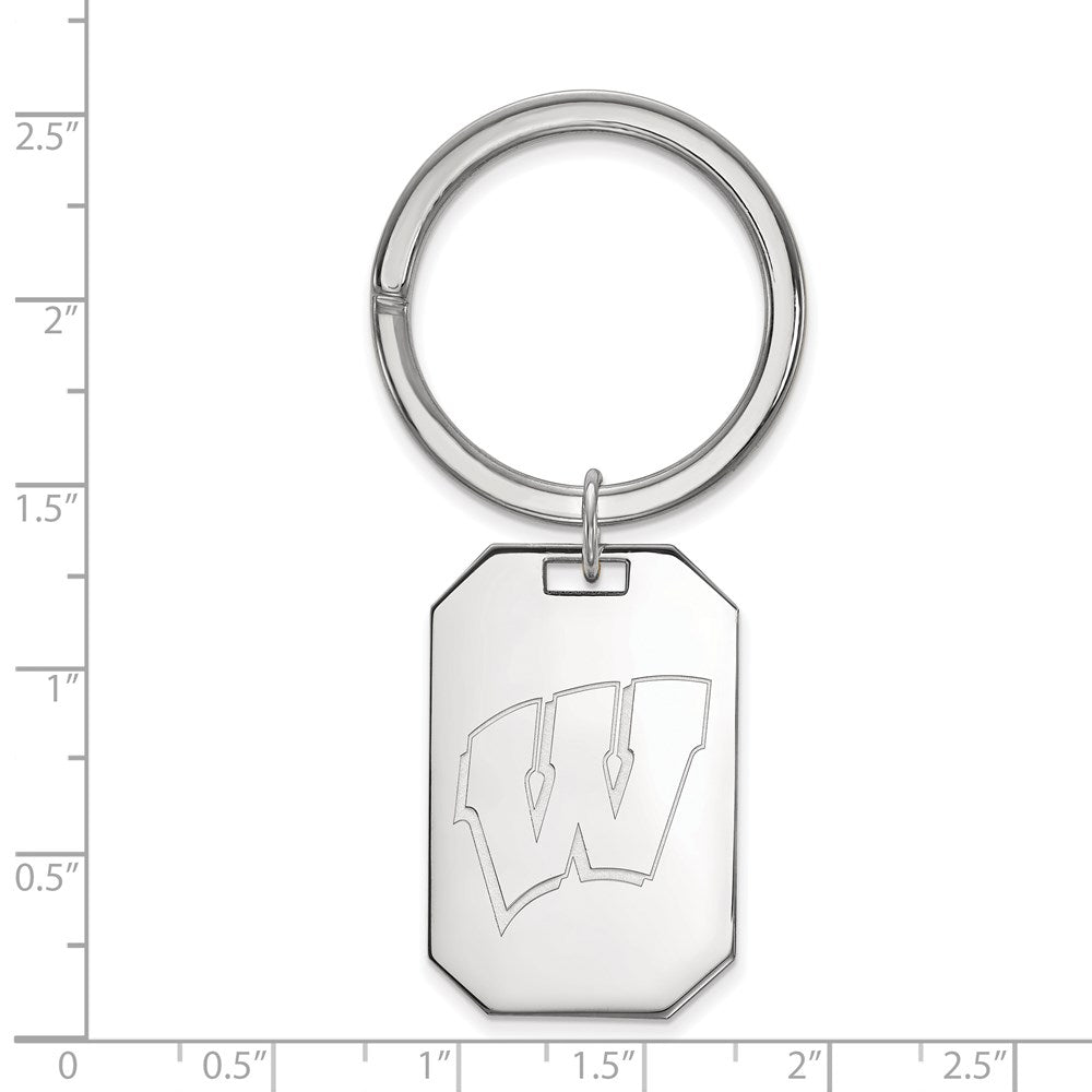 Sterlingsilber Rhodiniert Logoart University Of Wisconsin Key Ring