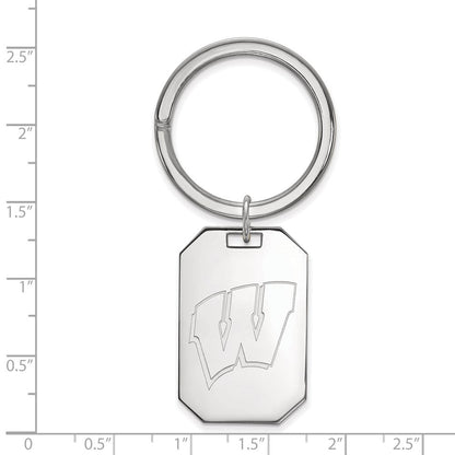 Sterlingsilber Rhodiniert Logoart University Of Wisconsin Key Ring
