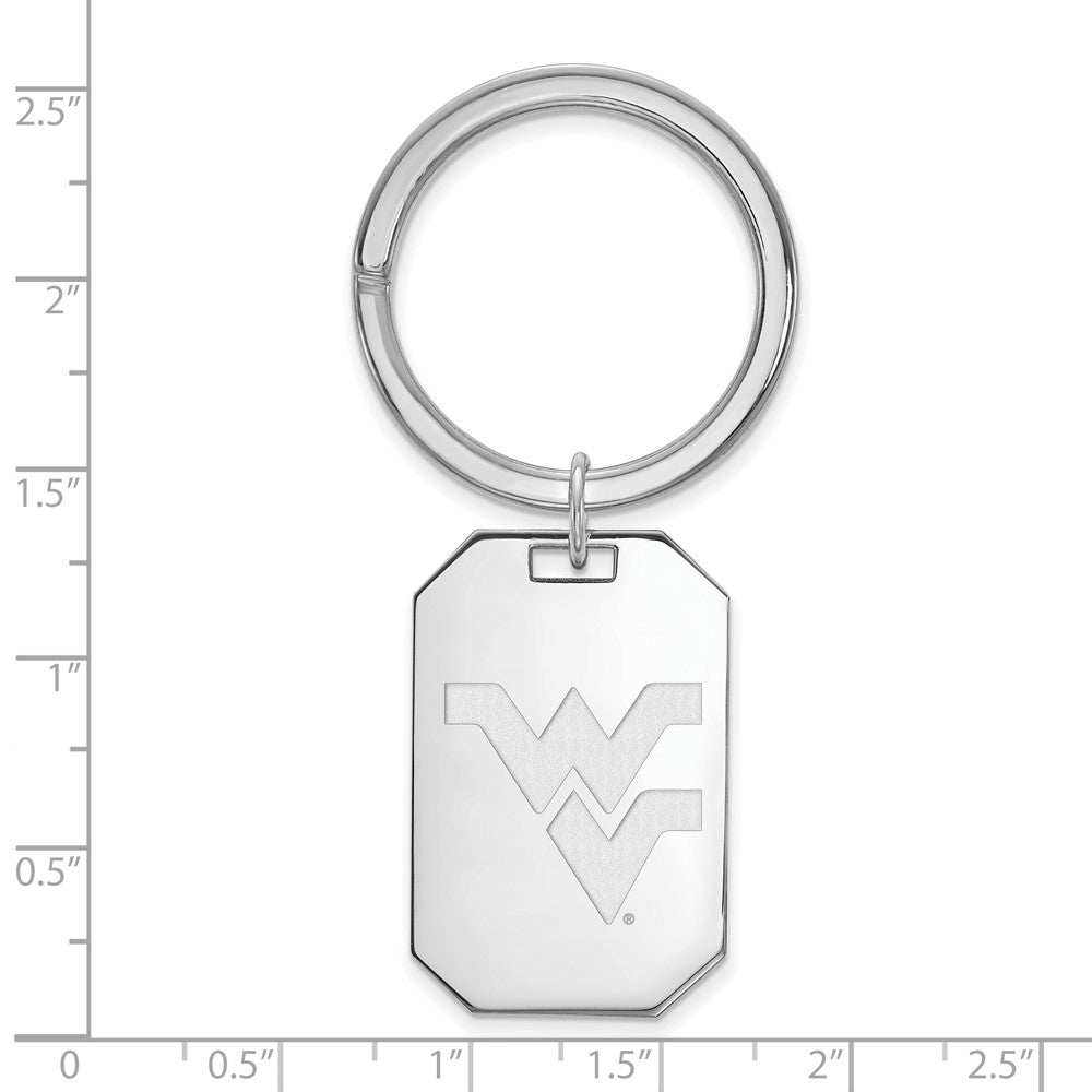 Sterlingsilber Rhodiniert Logoart West Virginia University Key Kette
