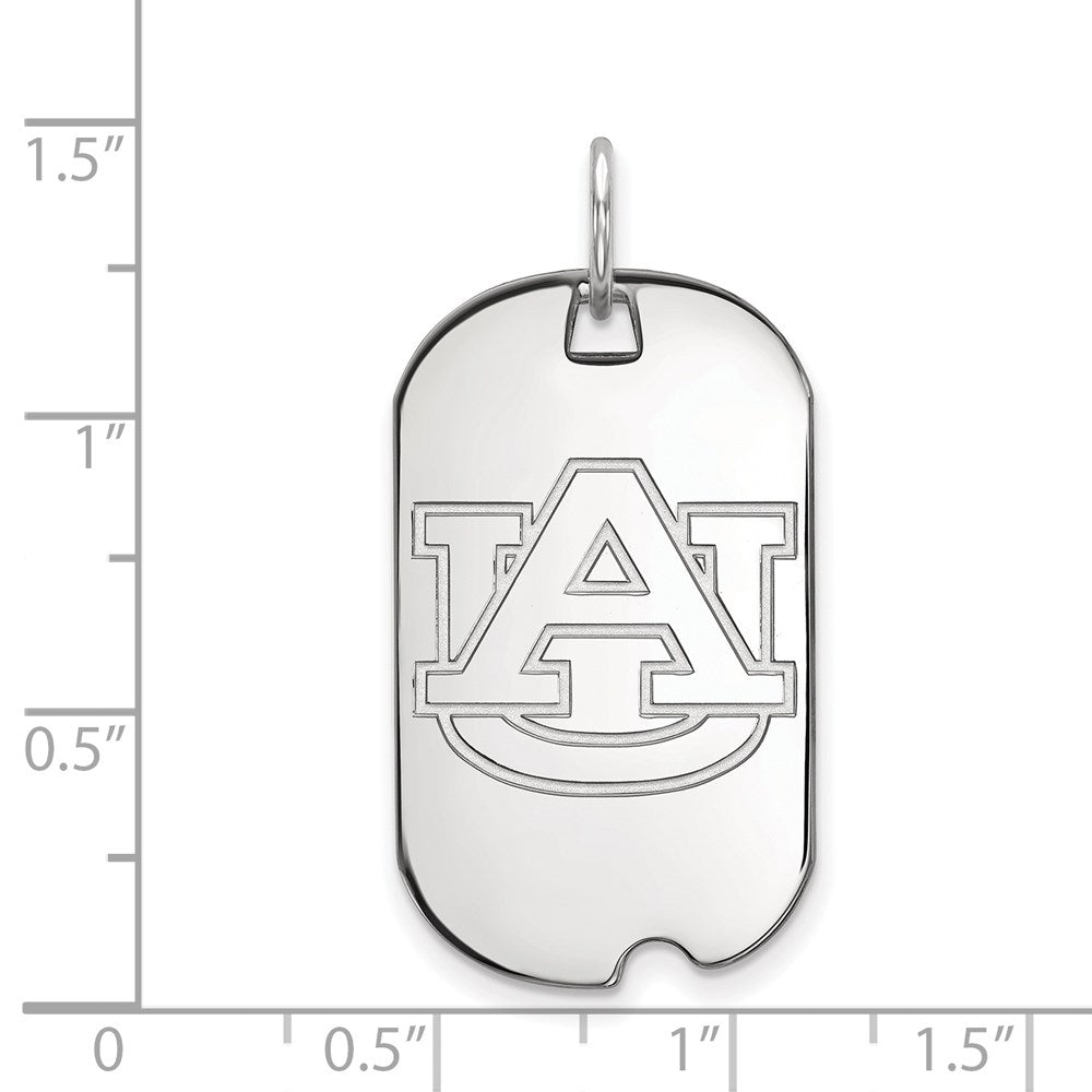 10K Weißgold Logoart Auburn University Klein Erkennungsmarke Anhänger