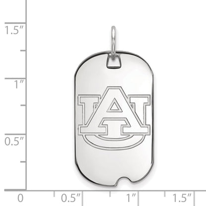 Sterlingsilber Rhodiniert Logoart Auburn University Klein Erkennungsmarke Anhänger