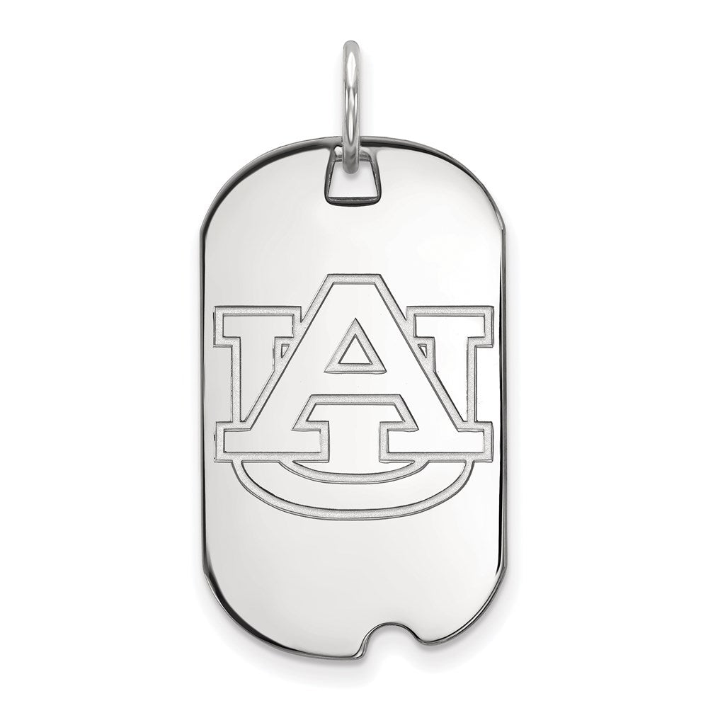 Sterlingsilber Rhodiniert Logoart Auburn University Klein Erkennungsmarke Anhänger