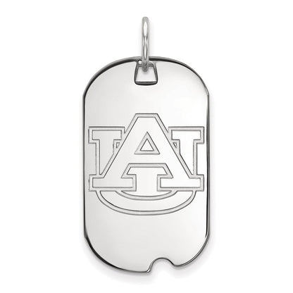 Sterlingsilber Rhodiniert Logoart Auburn University Klein Erkennungsmarke Anhänger