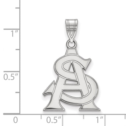 Sterlingsilber Rhodiniert Logoart Arizona State University A S Groß Anhänger