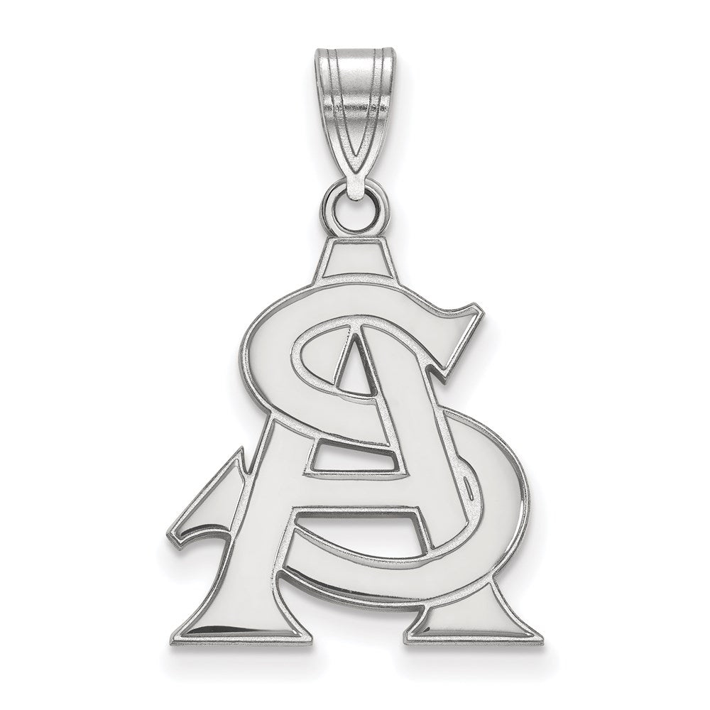 10K Weißgold Logoart Arizona State University A S Groß Anhänger