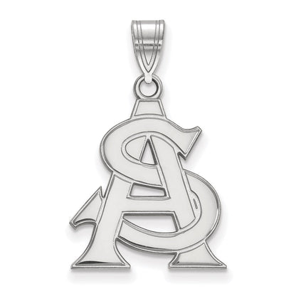 10K Weißgold Logoart Arizona State University A S Groß Anhänger