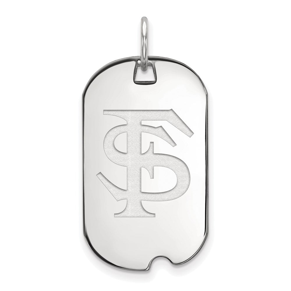 Sterlingsilber Rhodiniert Logoart Florida State University F S Klein Erkennungsmarke Anhänger