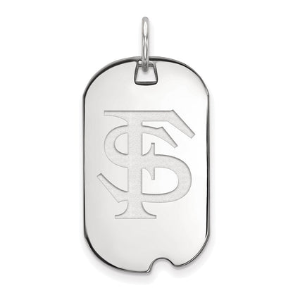 Sterlingsilber Rhodiniert Logoart Florida State University F S Klein Erkennungsmarke Anhänger