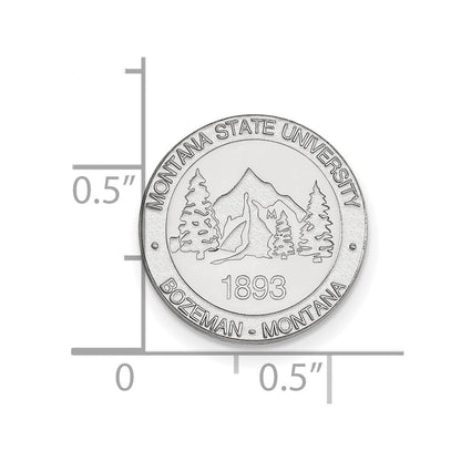 14K Weißgold Logoart Montana State University Wappen Anstecknadel