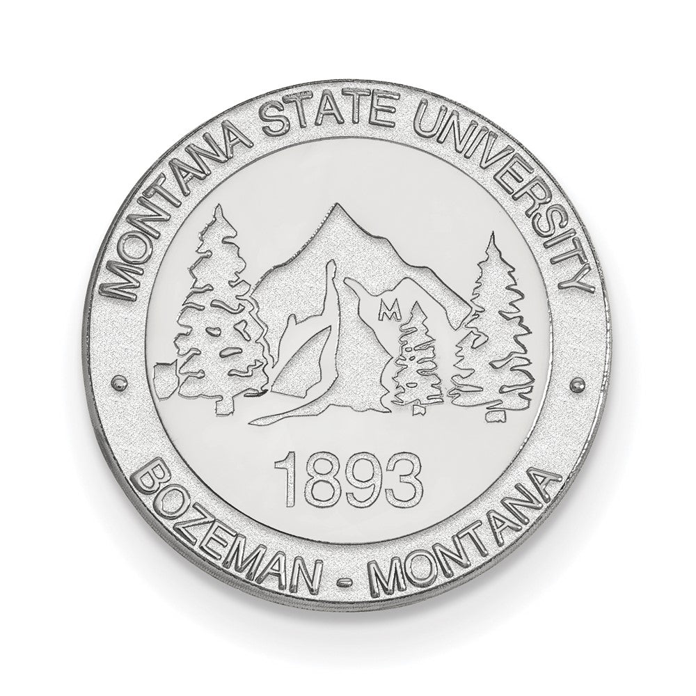 14K Weißgold Logoart Montana State University Wappen Anstecknadel