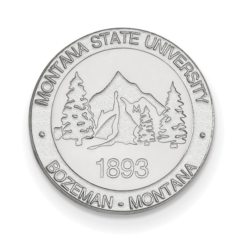 14K Weißgold Logoart Montana State University Wappen Anstecknadel
