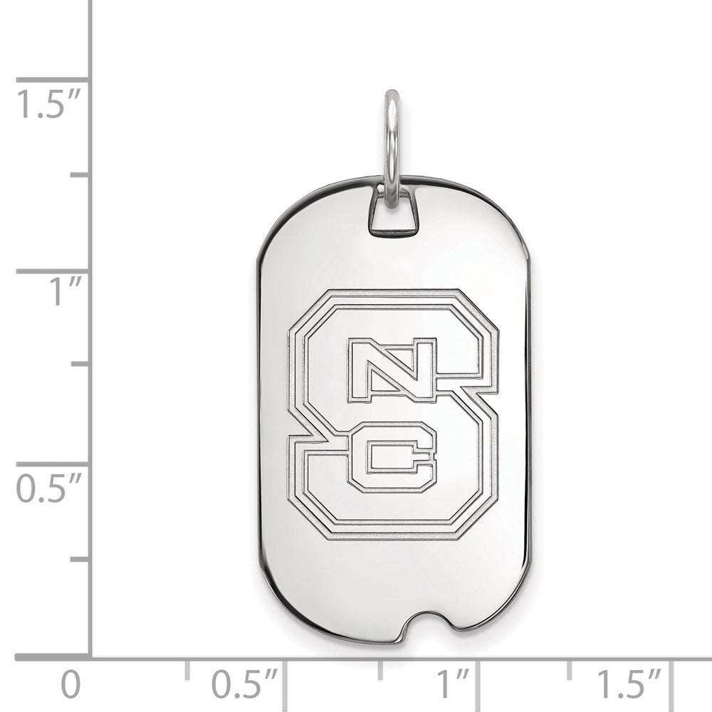 Sterlingsilber Rhodiniert Logoart North Carolina State University N C S Klein Erkennungsmarke Anhänger