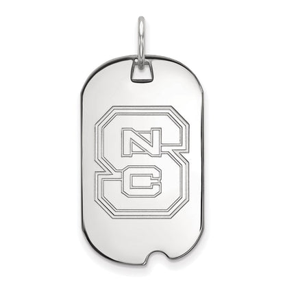 Sterlingsilber Rhodiniert Logoart North Carolina State University N C S Klein Erkennungsmarke Anhänger