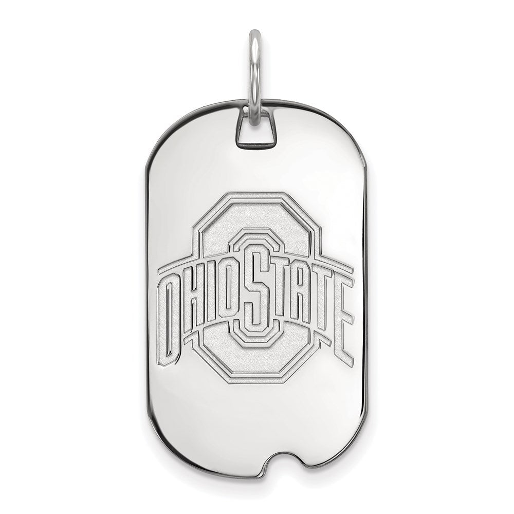 Sterlingsilber Rhodiniert Logoart The Ohio State University Klein Erkennungsmarke Anhänger