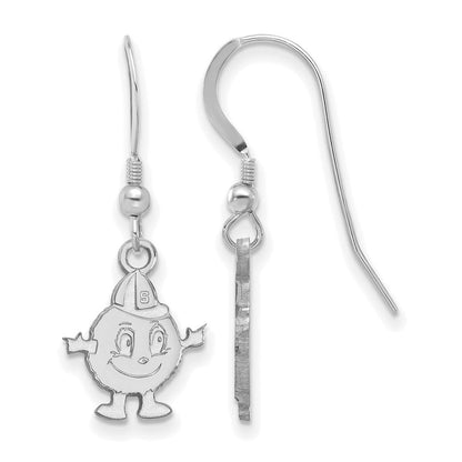 Sterlingsilber Rhodiniert Logoart Syracuse University Mascot Klein Hängend Draht Ohrringe