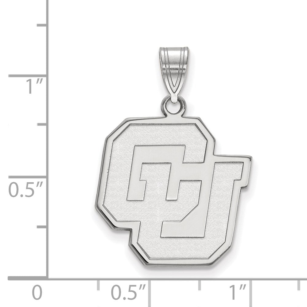 Sterlingsilber Rhodiniert Logoart University Of Colorado C U Groß Anhänger