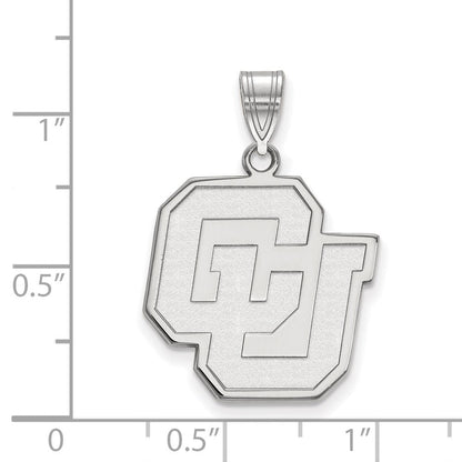 Sterlingsilber Rhodiniert Logoart University Of Colorado C U Groß Anhänger