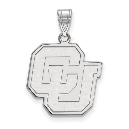Sterlingsilber Rhodiniert Logoart University Of Colorado C U Groß Anhänger