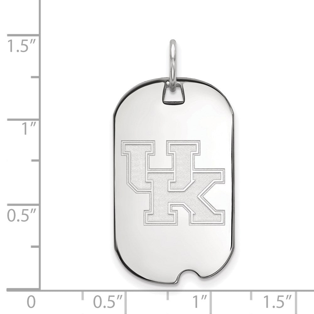 14K Weißgold Logoart University Of Kentucky U K Klein Erkennungsmarke Anhänger