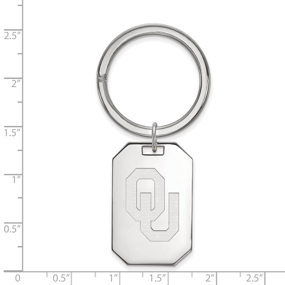 Sterlingsilber Rhodiniert Logoart University Of Oklahoma Key Ring